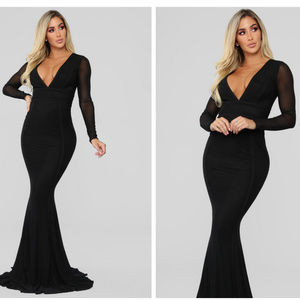 Midnight Temptation Mesh Dress - Black